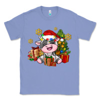 Colony Blue little cute christmas cow Classic Tee - AdoDesignShop