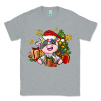 Heather Grey little cute christmas cow Classic Tee - AdoDesignShop