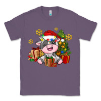 Lavender little cute christmas cow Classic Tee - AdoDesignShop