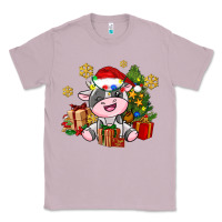 Lilac little cute christmas cow Classic Tee - AdoDesignShop