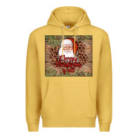 Antique Gold santa merry christmas y'all Premium Hoodie - AdoDesignShop