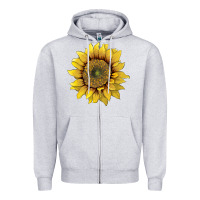 Sunflower Zipper Hoodie | Teevron