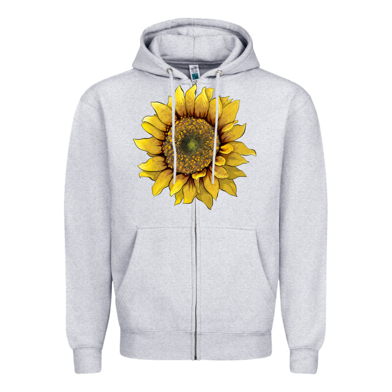 Sunflower Zipper Hoodie by Artiststas | Teevron
