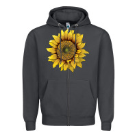 Smoke sunflower Zipper Hoodie - Artiststas
