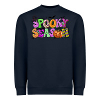 Navy Spooky Season Heavyweight Sweatshirt - texasbilliewilder