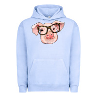 Pigment Grape Ice pig with glasses Urban Hoodie - RanaPortraitStore