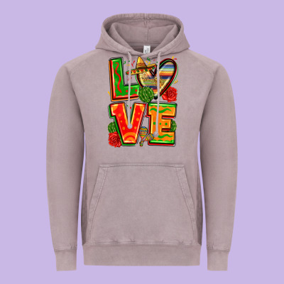 Love Mexico Vintage Hoodie Designed By Zillion Design Studio