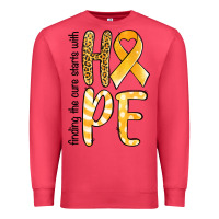 Finding The Cure Starts With Hope Childhood Cancer Premium Sweatshirt | Teevron