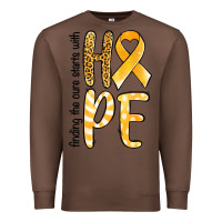 Chestnut Finding the cure starts with hope Childhood Cancer Premium Sweatshirt - NancyCooperArtShop