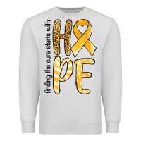 Dove Grey Finding the cure starts with hope Childhood Cancer Premium Sweatshirt - NancyCooperArtShop