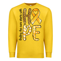 Lemon Finding the cure starts with hope Childhood Cancer Premium Sweatshirt - NancyCooperArtShop