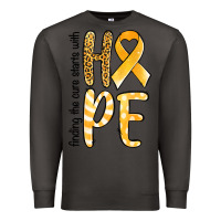 Smoke Finding the cure starts with hope Childhood Cancer Premium Sweatshirt - NancyCooperArtShop