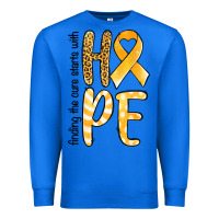 True Royal Finding the cure starts with hope Childhood Cancer Premium Sweatshirt - NancyCooperArtShop