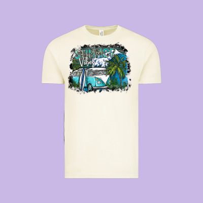 Summer Vibes Vintage Tee Designed By Sublimationcraftshop