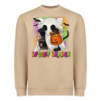 Spooky Season Ghost Cat Heavyweight Sweatshirt | Teevron