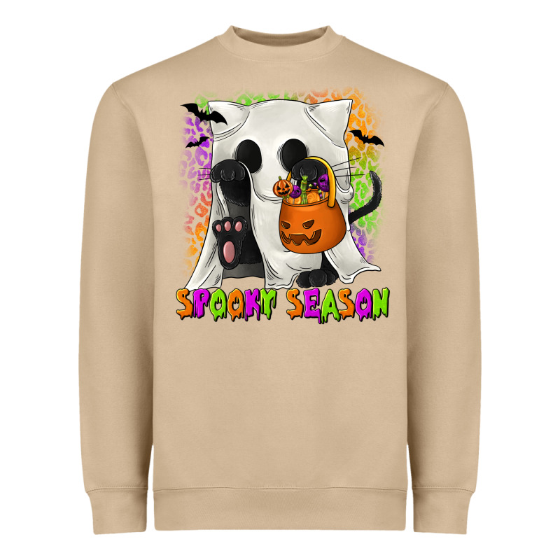 Spooky Season Ghost Cat Heavyweight Sweatshirt by texasbilliewilder | Teevron