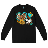 Black western leopard pride  hearts Long Sleeve Tee - AdoDesignShop