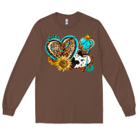 Chestnut western leopard pride  hearts Long Sleeve Tee - AdoDesignShop