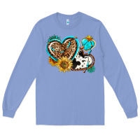 Colony Blue western leopard pride  hearts Long Sleeve Tee - AdoDesignShop