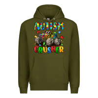 Army Green autism crusher Premium Hoodie - LillyAllenDesigns