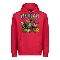 Cardinal autism crusher Premium Hoodie - LillyAllenDesigns