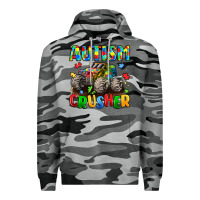 Slate Camo autism crusher Premium Hoodie - LillyAllenDesigns