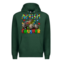 Sports Green autism crusher Premium Hoodie - LillyAllenDesigns