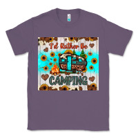 Lavender i’d rather be camping Classic Tee - JahusDesignShop