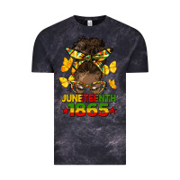 Cloud Black juneteenth 1865 afro bun Vintage Tee - HRA Design Shop