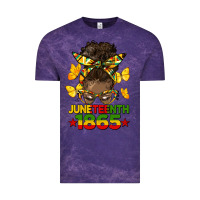 Cloud Purple juneteenth 1865 afro bun Vintage Tee - HRA Design Shop