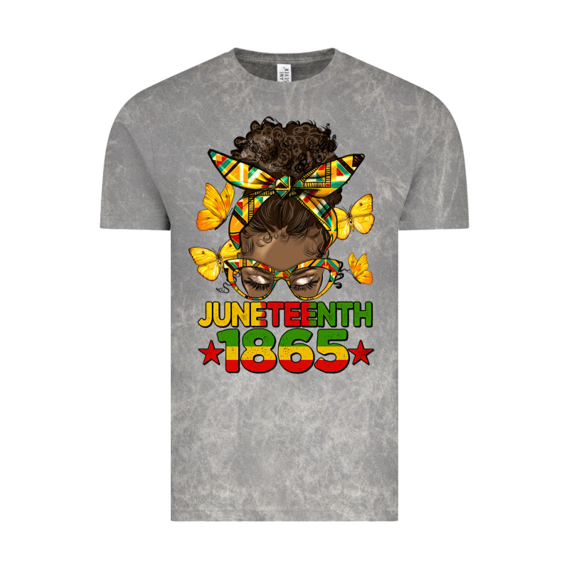 Juneteenth 1865 Afro Bun Vintage Tee by HRA Design Shop | Teevron