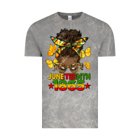 Cloud Rock juneteenth 1865 afro bun Vintage Tee - HRA Design Shop