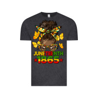 Vintage Black juneteenth 1865 afro bun Vintage Tee - HRA Design Shop