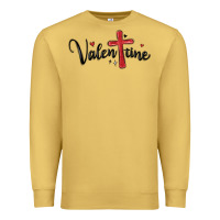 Antique Gold valentine cross glitter Premium Sweatshirt - MaliasSmallBusiness