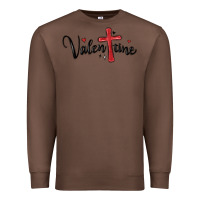 Chestnut valentine cross glitter Premium Sweatshirt - MaliasSmallBusiness