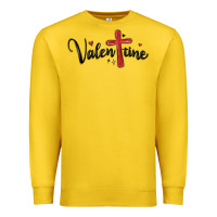 Lemon valentine cross glitter Premium Sweatshirt - MaliasSmallBusiness