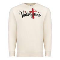Sandshell valentine cross glitter Premium Sweatshirt - MaliasSmallBusiness
