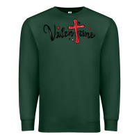 Sports Green valentine cross glitter Premium Sweatshirt - MaliasSmallBusiness