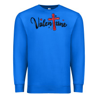 True Royal valentine cross glitter Premium Sweatshirt - MaliasSmallBusiness