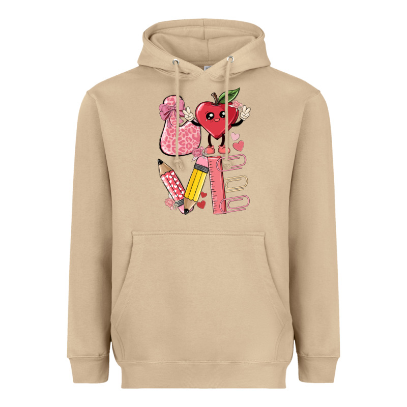 Love Teacher Heavyweight Hoodie by MaliasSmallBusiness | Teevron