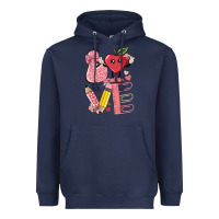 Navy love teacher Heavyweight Hoodie - MaliasSmallBusiness