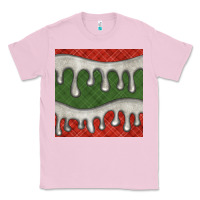 Bubblegum Pink christmas plaid and white glitter snow seamless pattern Classic Tee - BundleAndBundleShop