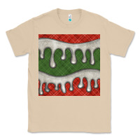 Mushroom christmas plaid and white glitter snow seamless pattern Classic Tee - BundleAndBundleShop