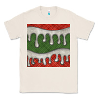 Natural christmas plaid and white glitter snow seamless pattern Classic Tee - BundleAndBundleShop