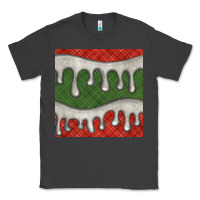 Smoke christmas plaid and white glitter snow seamless pattern Classic Tee - BundleAndBundleShop