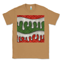 Toasted Coconut christmas plaid and white glitter snow seamless pattern Classic Tee - BundleAndBundleShop