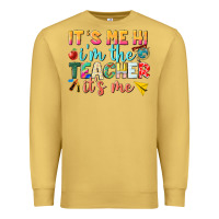 Antique Gold its me hi im the teacher its me nca Premium Sweatshirt - NancyCooperArtShop