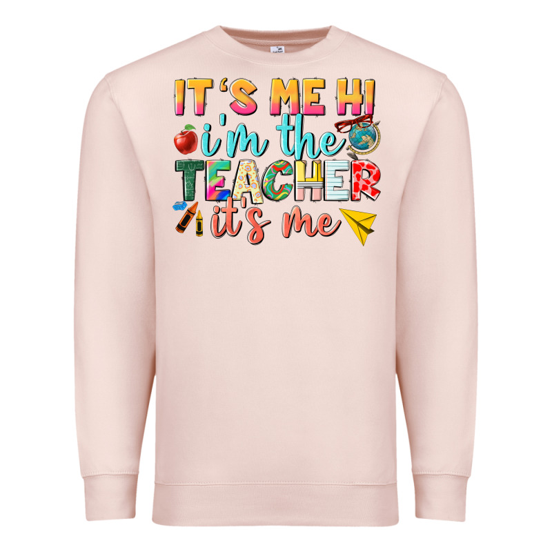Its Me Hi Im The Teacher Its Me Nca Premium Sweatshirt by NancyCooperArtShop | Teevron