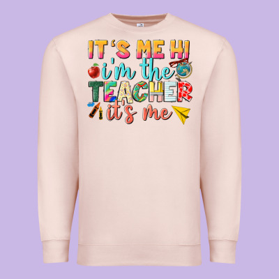 Its Me Hi Im The Teacher Its Me Nca Premium Sweatshirt Designed By Nancycooperartshop