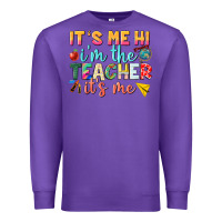 Purple its me hi im the teacher its me nca Premium Sweatshirt - NancyCooperArtShop